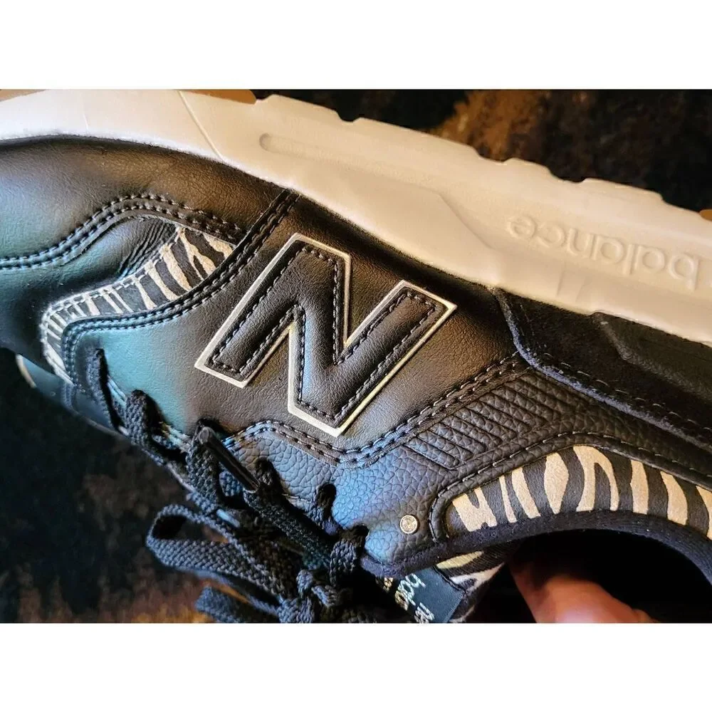 New Balance Sneakers Women's 11 Black Animal Print Leather 997H